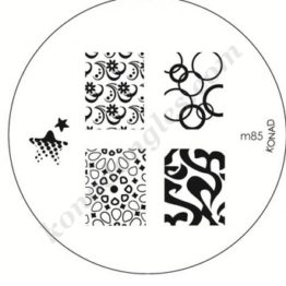Motifs ongles entiers Konad : cercles, vagues, fleurs Choisissez la plaque officielle M85-Konad Plaque Stamping