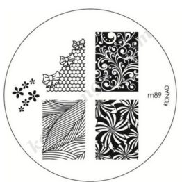 Motifs ongles entiers Konad : formes géométriques Choisissez la plaque officielle M89-Konad Plaque Stamping