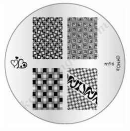 Motifs ongles entier Konad : formes géométriques Choisissez la plaque officielle M96-Konad Plaque Stamping
